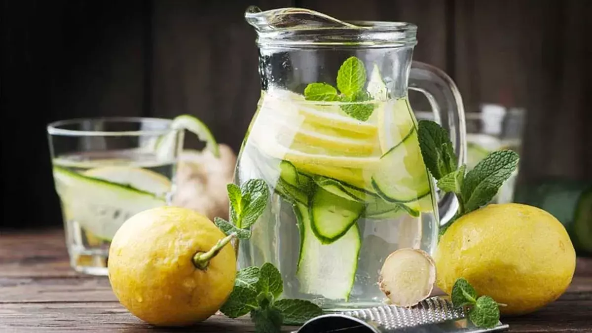 salatalık nane limon detoks suyu
