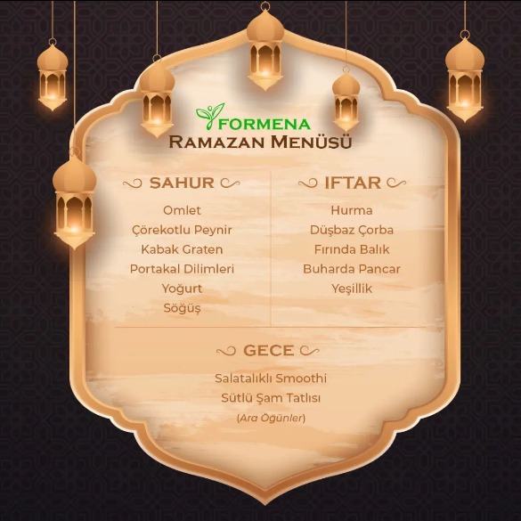 Örnek Diyet Ramazan Menüsü